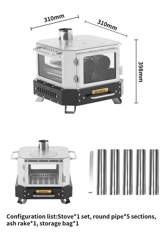 HOMFUL Portable Firewood Stove - огляд і ціна Home Cooking Cookbook
