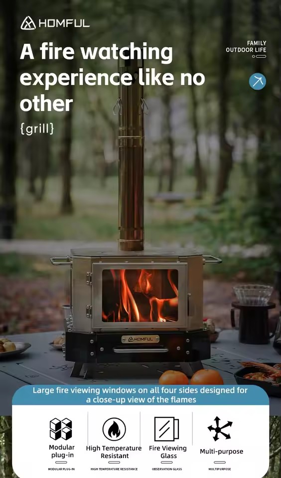 HOMFUL Portable Firewood Stove - огляд і ціна Home Cooking Cookbook