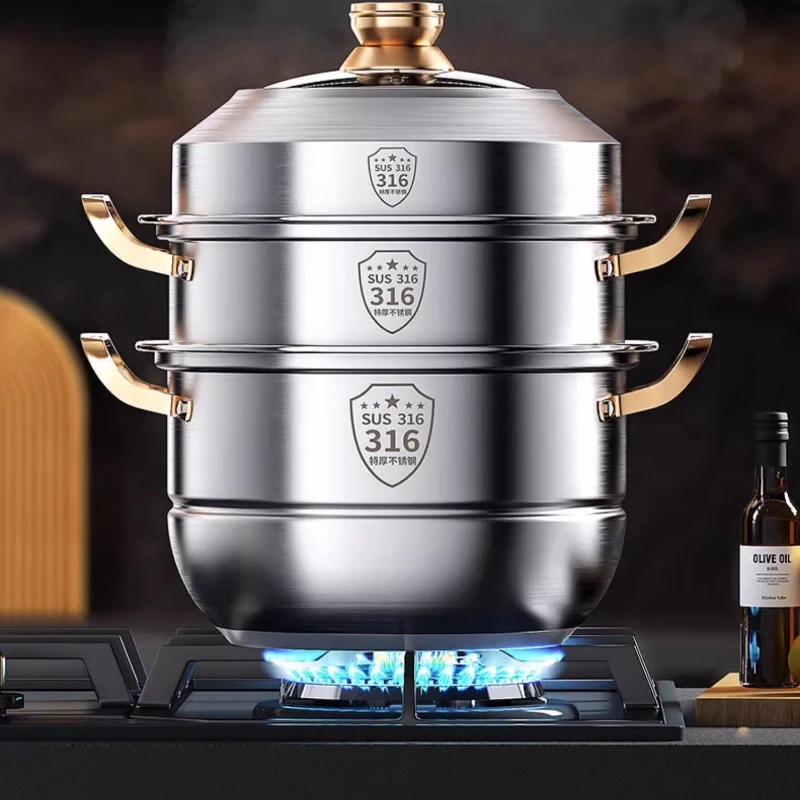 316 Stainless Steel Steam Pot  - огляд і ціна Home Cooking Cookbook