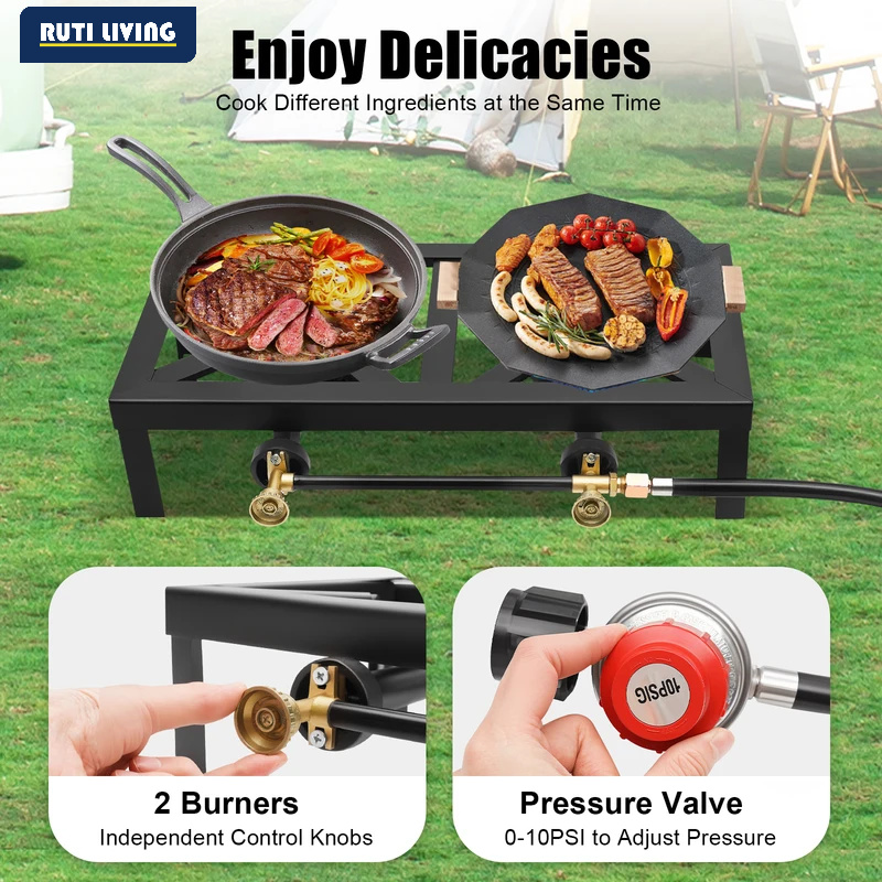 Portable 1/2 Burner Outdoor Ga - огляд і ціна Home Cooking Gas
